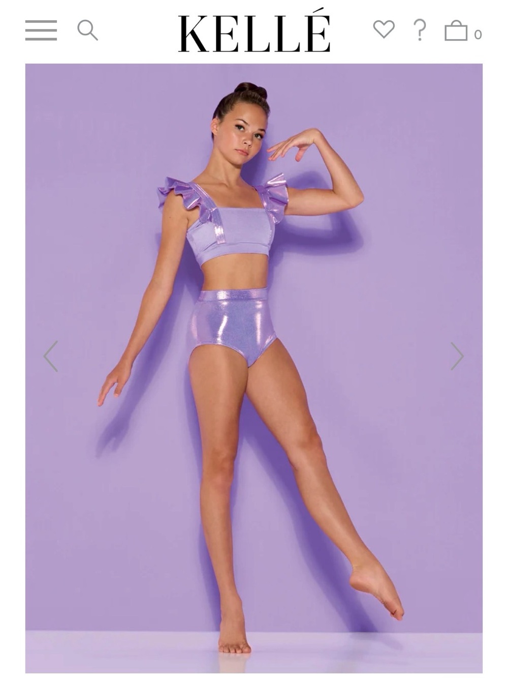 Lavender Ruffle Strap Dance Set